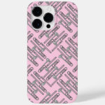 Gray Trombone Crosshatch Pink Pattern