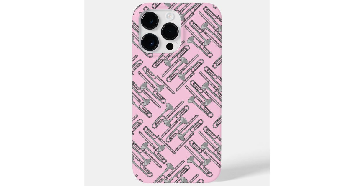 Gray Trombone Crosshatch Pink Pattern CaseMate iPhone Case Zazzle