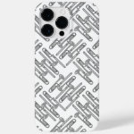 Gray Trombone Crosshatch White Pattern
