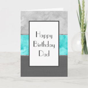 Gray Turquoise Block Stripes Card