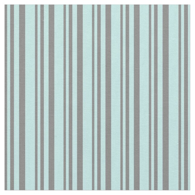 Gray & Turquoise Colored Pattern of Stripes Fabric (Close Up)