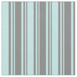 [ Thumbnail: Gray & Turquoise Colored Stripes Fabric ]