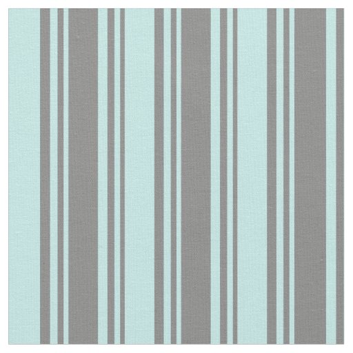 Gray & Turquoise Colored Stripes Fabric