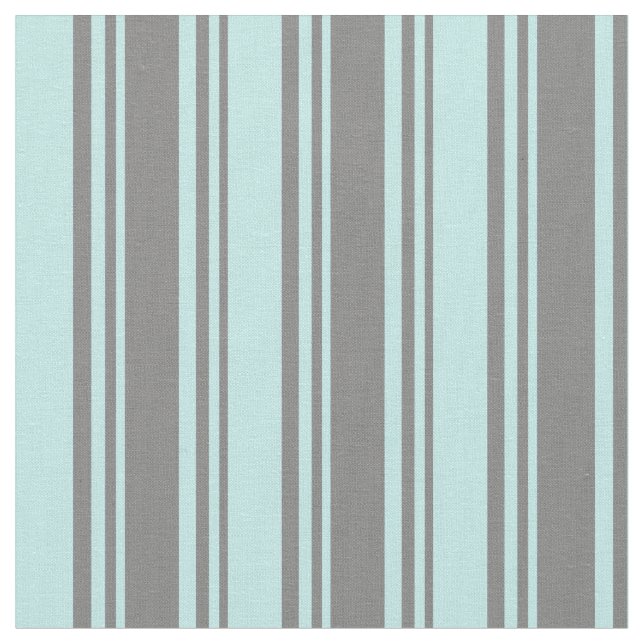 Gray & Turquoise Colored Stripes Fabric (Close Up)