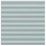 [ Thumbnail: Gray & Turquoise Colored Stripes Pattern Fabric ]