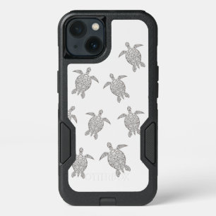 Gray Turtles Pattern iPhone 13 Case