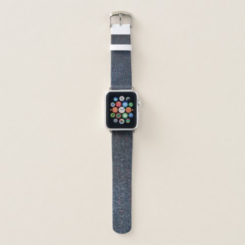 Gray tweed fabric apple watch band