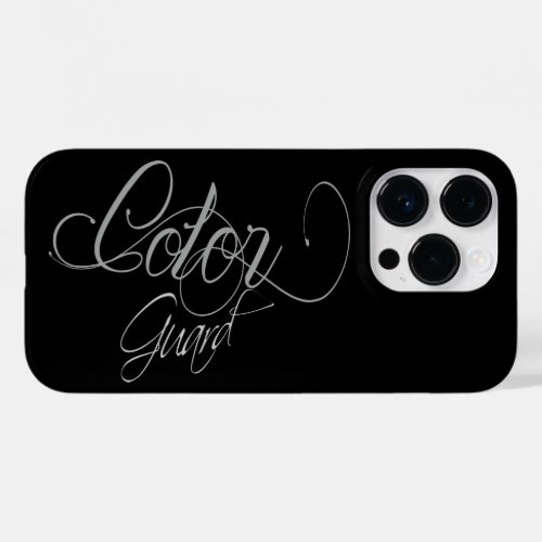 Gray Typography On Black Color Guard Case_Mate iPhone 14 Pro Case