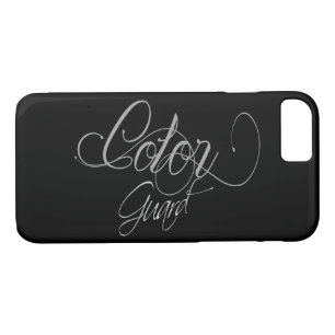 Gray Typography On Black Color Guard Design iPhone 8/7 Case