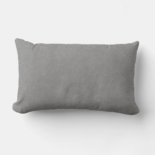 Gray Ultrasuede Look Lumbar Pillow (Front)