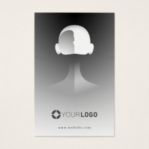 Gray unique portrait custom logo earring display