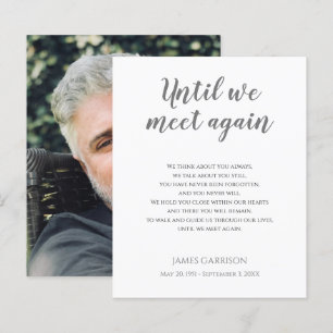 Gray Until We Meet Again Memorial Poem with Photo