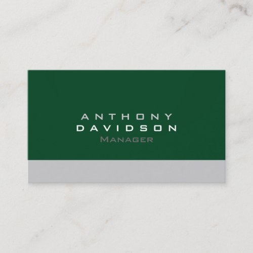 Gray Up Forest Green Standard Business Card