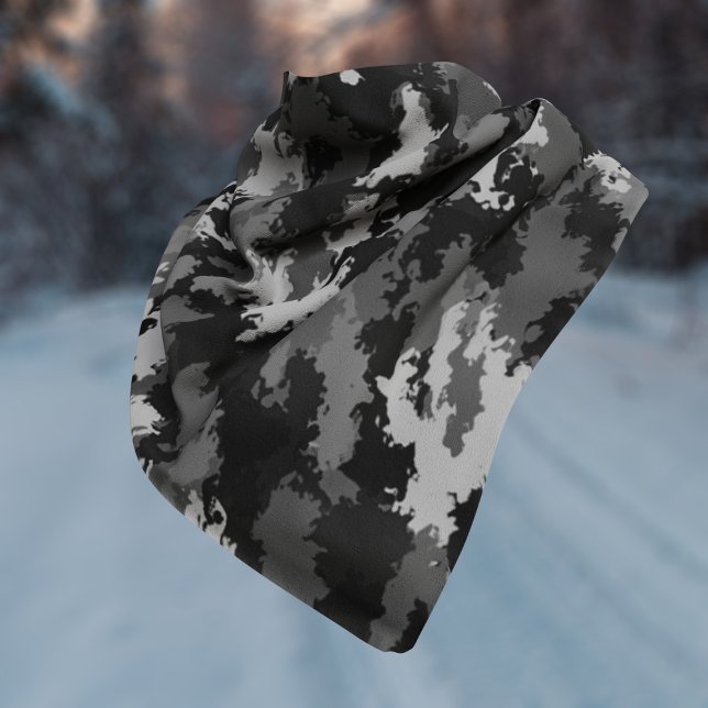 Gray Urban Camo Bandana Camouflage Monogram (A grey urban camo bandana just for you. Add your initials)