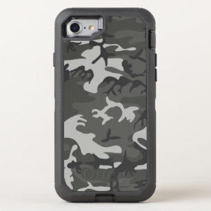Gray Urban Camouflage Pattern OtterBox Defender iPhone SE/8/7 Case