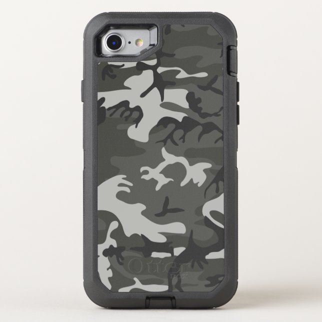 Gray Urban Camouflage Pattern Otterbox iPhone Case (Back)