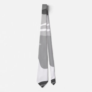 Gray Urban Military Camouflage Pattern Neck Tie