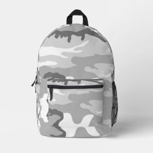 Gray Urban Military Camouflage Pattern Printed Backpack