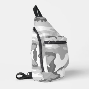 Gray Urban Military Camouflage Pattern Sling Bag