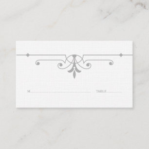 Gray v2 Fancy Ornamental Place Card