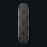 Gray Victorian Gothic Skull & Monogram Elegant Skateboard<br><div class="desc">This elegant skateboard featuring Victorian skull pattern & custom monogram would make a wonderful gift for someone,  who loves gothic stuff! Easily add the desired initial by clicking on the "personalize this template" option.</div>