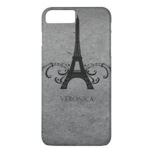 Gray Vintage French Flourish iPhone 8 Plus/7 Plus Case