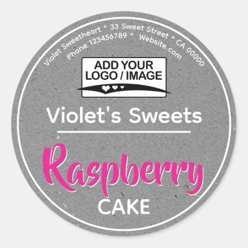 Gray Vintage Kraft Paper Cupcake Cake Pastry Label