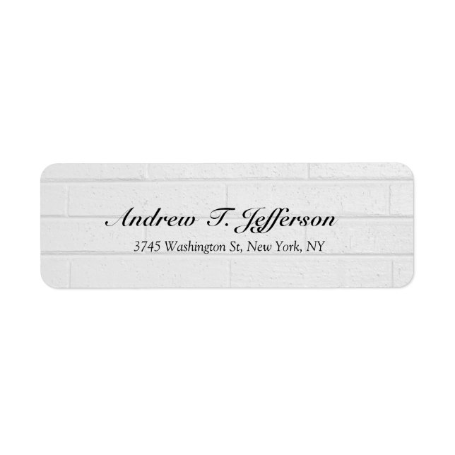 Gray Wall Handwriting Professional Unique Label (Front)