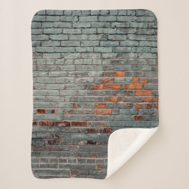 Gray wall paint sherpa blanket (Front)