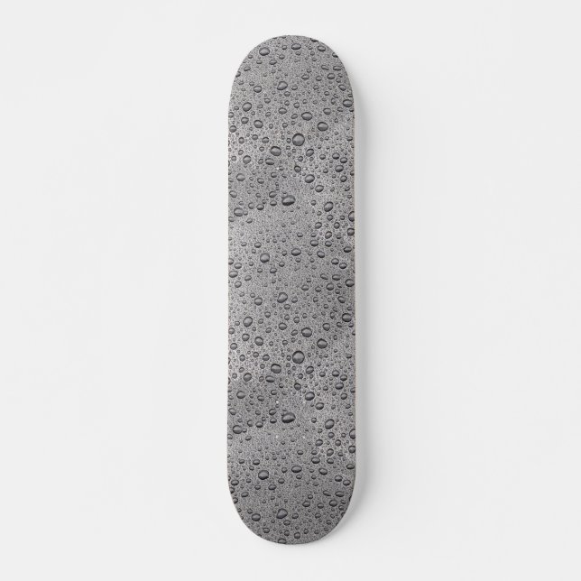 Gray water droplets skateboard (Front)