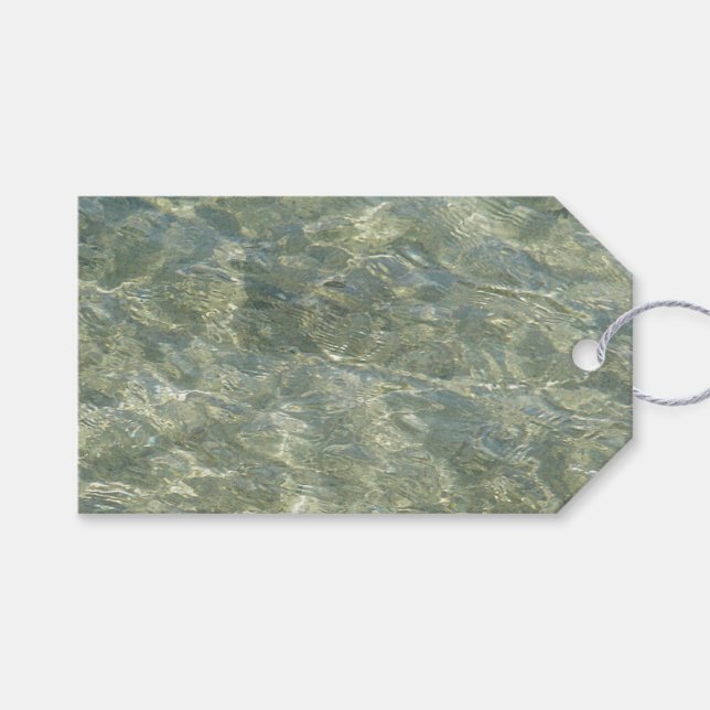 Gray water pattern Gift Tag (Front (Horizontal))