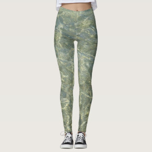 Gray water pattern leggings