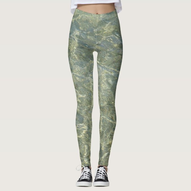 Gray water pattern leggings (Front)
