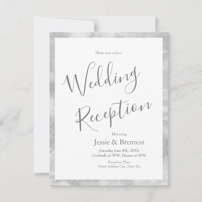 Gray Watercolor Abstract Invitation (Front)