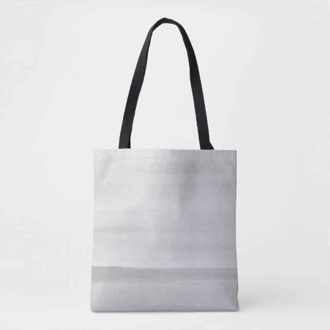 Gray Watercolor Brushstrokes Tote Bag (Front)