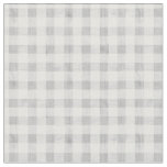Gray Watercolor Gingham Fabric