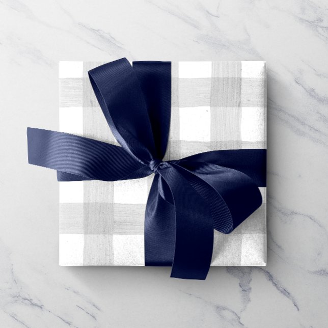 Gray Watercolor Gingham Wrapping Paper (Creator Uploaded)