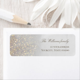 gray watercolor label