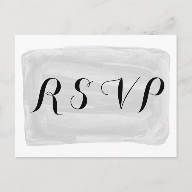 Gray Watercolor Response Postcard (Front)