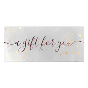 Gray Watercolor Script Spa Gift Certificate