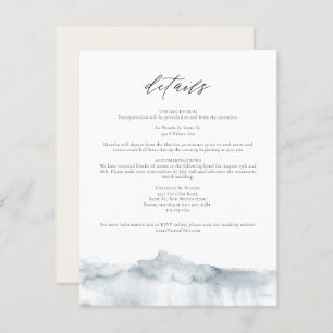 Gray Watercolor Splash Philadelphia Details Card