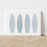 Gray Watercolor Surfboards Canvas Print<br><div class="desc">Bring a beachy vibe to any room with this watercolor surfboard print.</div>