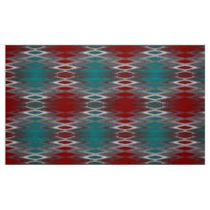 Gray waves on burgundy teal fabric