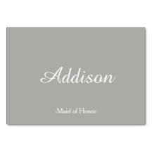Gray Wedding Place Cards