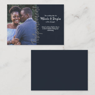 Gray Wedding Postponement Card