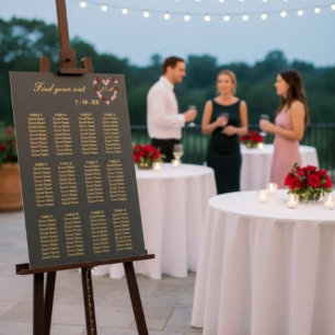 Gray wedding seating chart 12 tables