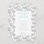 Gray Whale Baby Shower Invitation (Front/Back)