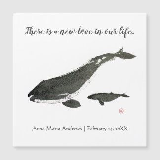 Gray whale mom and baby personalized