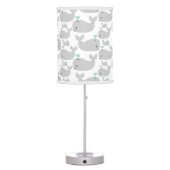 Gray Whale Nursery Print Table Lamp (Back)
