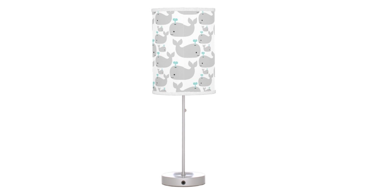 Gray Whale Nursery Print Table Lamp